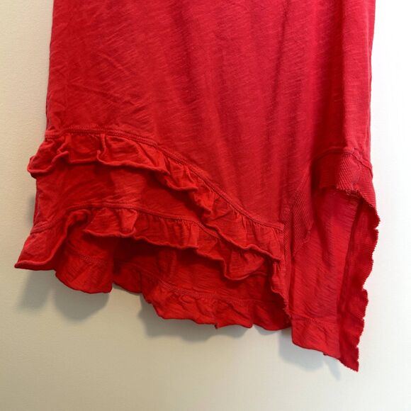 Left Of Center Womens Tank Top Size Small Sleeveless Asymmetrical Ruffle - Picture 11 of 13